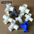 Brève étagère meubles raccords PVC 5 voies croix